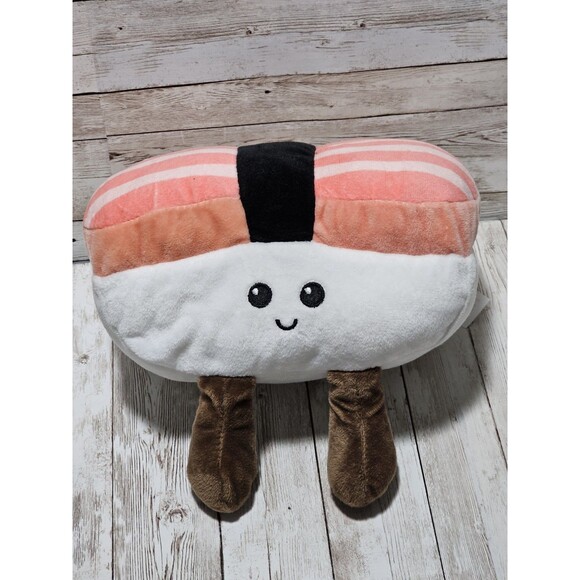 Kawaii Sushi Pink Smiling Nigiri Plush Stuffed Animal Cute & Cuddly - Picture 6 of 8